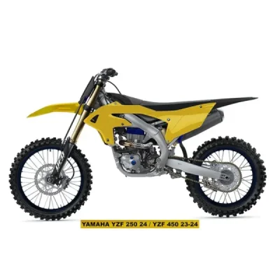 UFO KOMPLET PLASTIKÓW (FULL KIT) Z OSŁONAMI TELESKOPÓW (AMORTYZATORÓW) YAMAHA YZF 250 '24, YZF 450 '23-'24 ZŁOTY