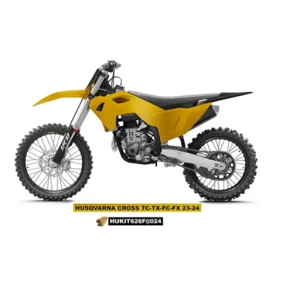 Komplet plastików z osłonami Husqvarna TC/FC/FX/TX złoty UFO Komplet plastików z osłonami Husqvarna TC/FC/FX/TX złoty UFO