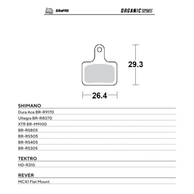 Klocki hamulcowe organiczne Sport Shimano Dura Ace BR-R9170, Ultegra BR-R8070, XTR BR-M9100 - Moto-Master Klocki hamulcowe organiczne Sport Shimano Dura Ace BR-R9170, Ultegra BR-R8070, XTR BR-M9100 - Moto-Master