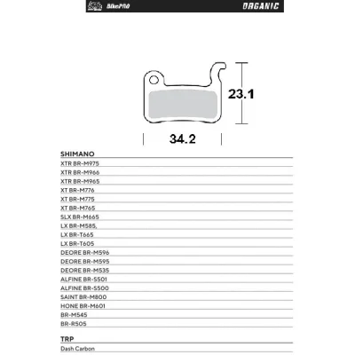 Klocki hamulcowe organiczne Shimano XTR BR-M975/966/965, XT BR-M776/775/765, SLX BR-M665, Saint BR-M800 - Moto-Master Klocki hamulcowe organiczne Shimano XTR BR-M975/966/965, XT BR-M776/775/765, SLX BR-M665, Saint BR-M800 - Moto-Master