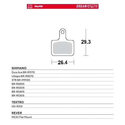 Klocki hamulcowe organiczne Pro Shimano Dura Ace BR-R9170, Ultegra BR-R8070, XTR BR-M9100 - Moto-Master Klocki hamulcowe organiczne Pro Shimano Dura Ace BR-R9170, Ultegra BR-R8070, XTR BR-M9100 - Moto-Master