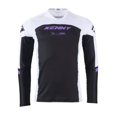 Kenny Racing Koszulka Cross/Enduro Model Performance Solid Black/Purple Biały/Czarny/Fioletowy M Kenny Racing Koszulka Cross/Enduro Model Performance Solid Black/Purple Biały/Czarny/Fioletowy M