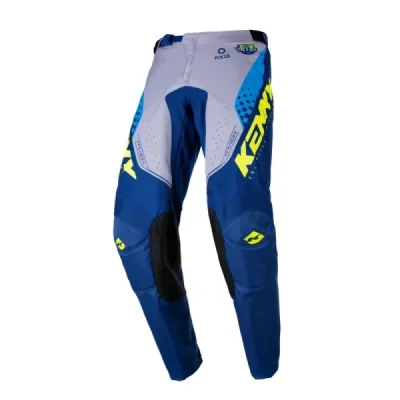 Kenny Racing Spodnie Cross/Enduro Model Track Focus Kid/Junior Navy/Neon Yellow Szary/Niebieski/Żółty Fluo 28
