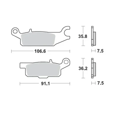 Moto-Master Klocki Hamulcowe Kh443 Sinter Metal Oem: 11 (Sinterpro Racing) Yamaha: Yfm 700 Grizzly Przód-Lewy