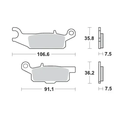 Moto-Master Klocki Hamulcowe Kh444 Sinter Metal Oem: 11 (Sinterpro Racing) Yamaha: Yfm 700 Grizzly Przód-Prawy