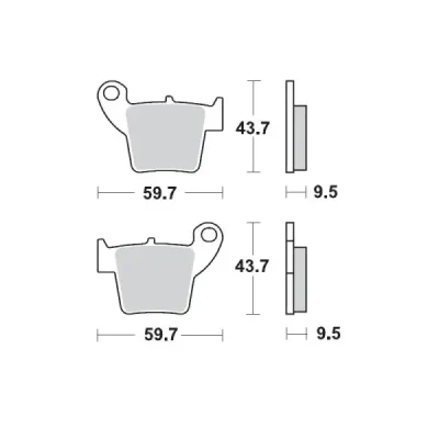 Moto-Master Klocki Hamulcowe Kh346 Nitro Racing Sinter Metal Soft: 22 (Nitro Sport) Cr 125-250, Crf 450