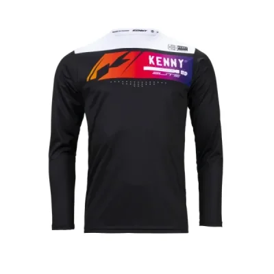 Kenny Racing Koszulka Rowerowa Mtb Model Elite Black Czarny/Biały/Niebieski L Kenny Racing Koszulka Rowerowa Mtb Model Elite Black Czarny/Biały/Niebieski L