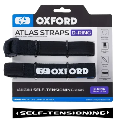 Pasy transportowe Atlas D-Ring 26mm x 1,2m czarne - Oxford Pasy transportowe Atlas D-Ring 26mm x 1,2m czarne - Oxford