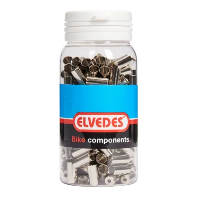 Aluminiowa końcówka pancerza hamulca 5mm srebrna opakowanie zbiorcze 200 szt. - Elvedes