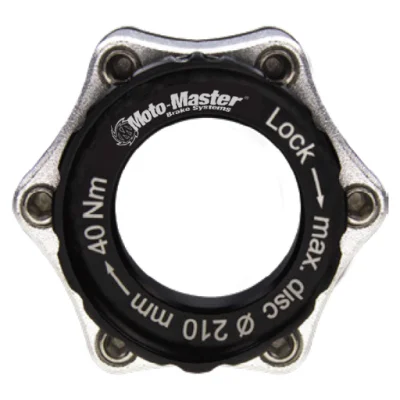 Adapter Centerlock 6 śrub oś 20mm czarny srebrny - Moto-Master