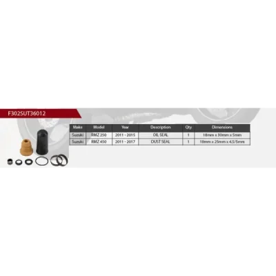Zestaw naprawczy amortyzatora tył Showa 18 mm RMZ 250 450 - F302SUT36012 Zestaw naprawczy amortyzatora tył Showa 18 mm RMZ 250 450 - F302SUT36012