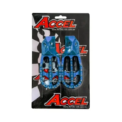 Podnóżki kierowcy, niebieskie, Accel FP25BL