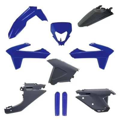 Zestaw plastików Body Kit Polisport Sherco SE SEF 25 niebieski biały szary OEM - 91593 Zestaw plastików Body Kit Polisport Sherco SE SEF 25 niebieski biały szary OEM - 91593