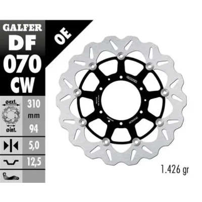 Tarcza hamulcowa Galfer Wave CW przednia (DF070CW) Tarcza hamulcowa Galfer Wave CW przednia (DF070CW)