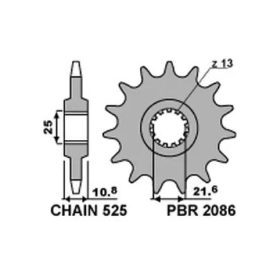 Zębatka przód stalowa PBR 2086 16Z rozmiar 525 JTF1586-16 (20861618NC) Zębatka przód stalowa PBR 2086 16Z rozmiar 525 JTF1586-16 (20861618NC)