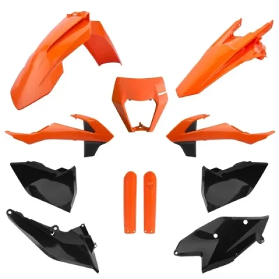 Zestaw plastików Body Kit Polisport pomarańczowy czarny - 91473 Zestaw plastików Body Kit Polisport pomarańczowy czarny - 91473