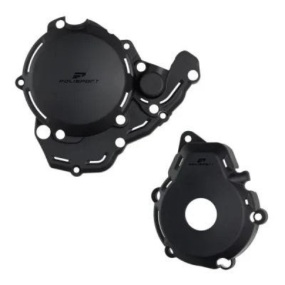 Zestaw osłon sprzęgła i zapłonu i pompy wody Polisport KTM EXC-F 250 350 24 czarny - 91376