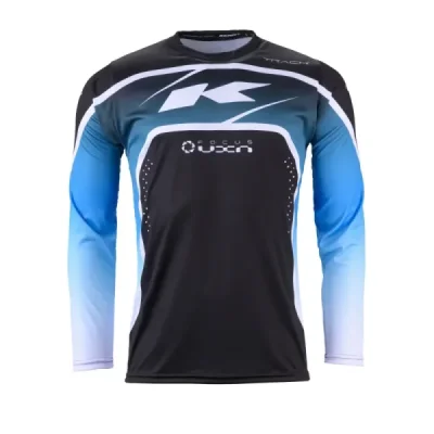 Kenny Racing Koszulka Cross/Enduro Model Track Focus Black/White Czarny/Biały/Niebieski M