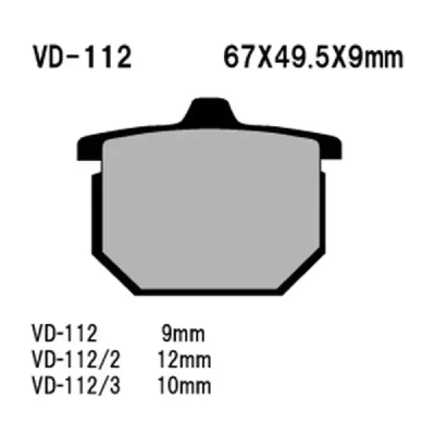 Klocki hamulcowe Vesrah (VD-112/2JL) Klocki hamulcowe Vesrah (VD-112/2JL)