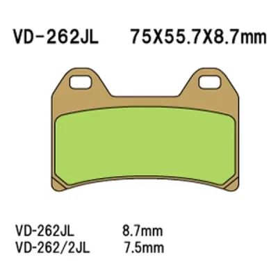 Klocki hamulcowe Vesrah  (VD-262JL)