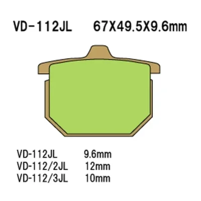 Klocki hamulcowe Vesrah (VD-112JL) Klocki hamulcowe Vesrah (VD-112JL)