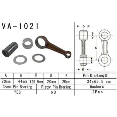 Korbowód Vesrah Honda TRX 500 FE FM TM 05-11 Fourtrax Foreman (VA-1021) Korbowód Vesrah Honda TRX 500 FE FM TM 05-11 Fourtrax Foreman (VA-1021)