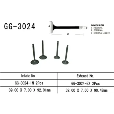 Zawór ssący Vesrah  (GG-3024-IN)