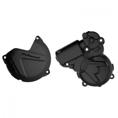 Zestaw osłon pokrywy alternatora i sprzęgła KTM EXC/XCW 250/300 Husqvarna TE 250/350 13-16 czarny - Polisport Zestaw osłon pokrywy alternatora i sprzęgła KTM EXC/XCW 250/300 Husqvarna TE 250/350 13-16 czarny - Polisport