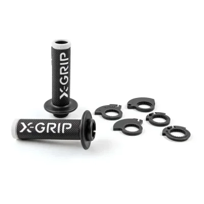Manetki BRAAAAP GRIPS LOCK-ON-GRIP biały open end (z otworem) z adapterami rolgazu - X-GRIP Manetki BRAAAAP GRIPS LOCK-ON-GRIP biały open end (z otworem) z adapterami rolgazu - X-GRIP