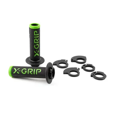 Manetki BRAAAAP GRIPS LOCK-ON-GRIP zielony open end (z otworem) gripy z adapterami rolgazu - X-GRIP Manetki BRAAAAP GRIPS LOCK-ON-GRIP zielony open end (z otworem) gripy z adapterami rolgazu - X-GRIP