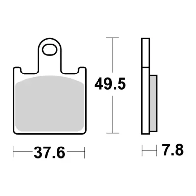 Klocki hamulcowe SBS KH417 Street Excel Sinter złoty (838HS) Klocki hamulcowe SBS KH417 Street Excel Sinter złoty (838HS)