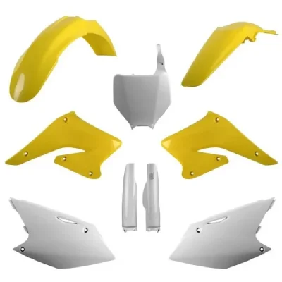 Zestaw plastików Body Kit Polisport żółty biały - 91422 Zestaw plastików Body Kit Polisport żółty biały - 91422