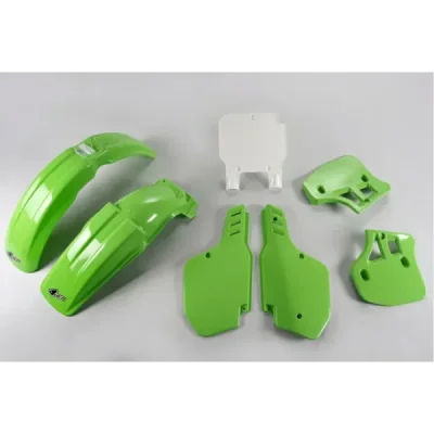 Komplet plastików UFO Kawasaki KX 250 89 zielony biały (KAKIT189999) Komplet plastików UFO Kawasaki KX 250 89 zielony biały (KAKIT189999)