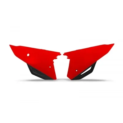 Komplet plastikowych osłon bocznych tylnych UFO Honda CRF 450 R RX 2021 czerwone (HO05606070)
