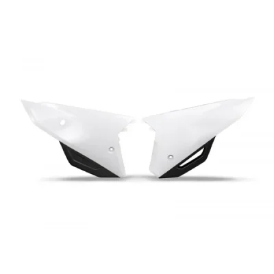 Komplet plastikowych osłon bocznych tylnych UFO Honda CRF 450 R RX 2021 białe (HO05606041)