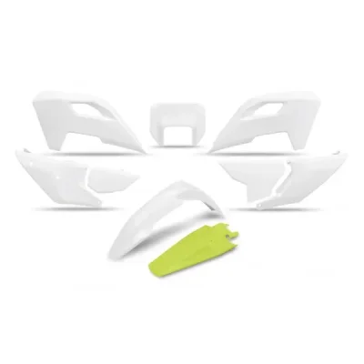 UFO KOMPLET PLASTIKÓW HUSQVARNA TE 150 / 250 / 300 '24, FE 250 / 350 / 450 / 501 '24, OEM BIAŁY ŻÓŁTY