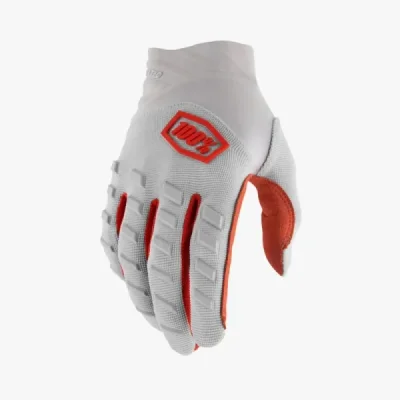 100 Procent Rękawice Cross/Enduro Airmatic Silver Szary/Czerwony M