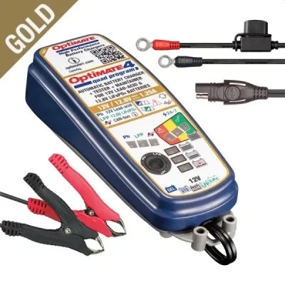 Ładowarka akumulatorów Optimate 4 Quad Program 12V 1.25A 4-60Ah AGM/GEL/STD 12.8/13.2V 2-15Ah Lithium LiFePO4 SAE CAN-bus - Opti Ładowarka akumulatorów Optimate 4 Quad Program 12V 1.25A 4-60Ah AGM/GEL/STD 12.8/13.2V 2-15Ah Lithium LiFePO4 SAE CAN-bus - Opti