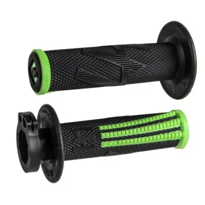 Manetki kierownicy Odi Emig Pro V2 Lock-On z adapterami czarno-zielone fluo - H36EPBN Manetki kierownicy Odi Emig Pro V2 Lock-On z adapterami czarno-zielone fluo - H36EPBN