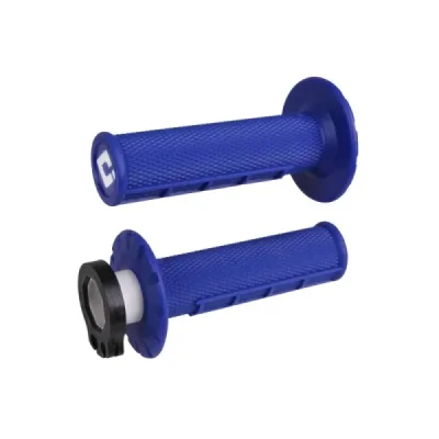 Manetki kierownicy Odi MX V2 Lock-On Half Waffle z adapterami niebieskie - H36HWU