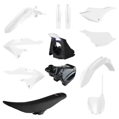 Zestaw plastików Body Kit Polisport + zbiornik i siedzenie biały - 91572 Zestaw plastików Body Kit Polisport + zbiornik i siedzenie biały - 91572