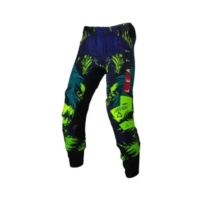 Leatt Spodnie Moto 5.5 I.K.S Pants Jungle Czarny/Granatowy/Zielony Fluo M