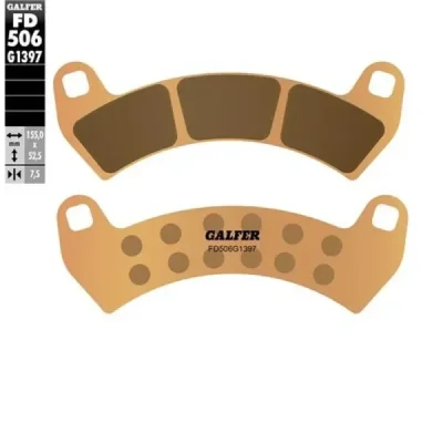 Galfer Klocki Hamulcowe Kh680 Spiek Metaliczny (Złote) Atv Polaris