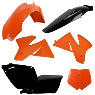 Zestaw plastików Body Kit Polisport pomarańczowy czarny - 91340 Zestaw plastików Body Kit Polisport pomarańczowy czarny - 91340