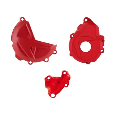 Zestaw osłon sprzęgła i zapłonu i pompy wody Polisport Gas Gas EC 250 21-23 EC 300 21-23 czerwony - 91321 Zestaw osłon sprzęgła i zapłonu i pompy wody Polisport Gas Gas EC 250 21-23 EC 300 21-23 czerwony - 91321