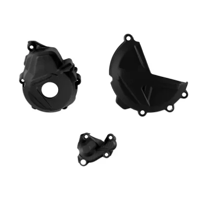 Zestaw osłon sprzęgła i zapłonu i pompy wody Polisport Gas Gas EC 250 21-23 EC 300 21-23 czarny - 91320 Zestaw osłon sprzęgła i zapłonu i pompy wody Polisport Gas Gas EC 250 21-23 EC 300 21-23 czarny - 91320