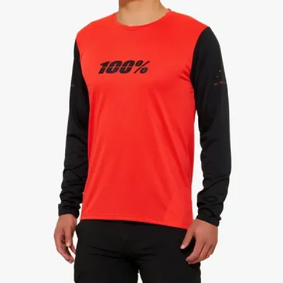 100 Procent Mtb Koszulka Rowerowa Ridecamp Red/Black Czerwony/Czarny M