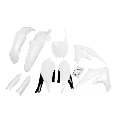 UFO KOMPLET PLASTIKÓW (FULL KIT) Z OSŁONAMI TELESKOPÓW (AMORTYZATORÓW) YAMAHA YZF 250 '19-'23, YZF 450 '18-'22 BIAŁY
