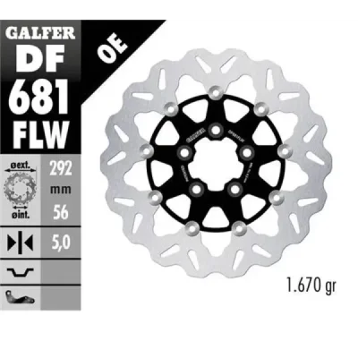 Tarcza hamulcowa Galfer Wave  pływająca przód (DF681FLW)