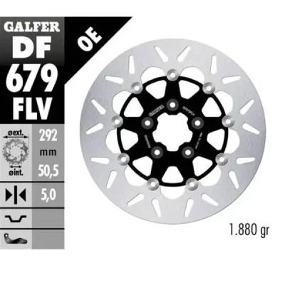 Tarcza hamulcowa Galfer pływająca przód (DF679FLV) Tarcza hamulcowa Galfer pływająca przód (DF679FLV)